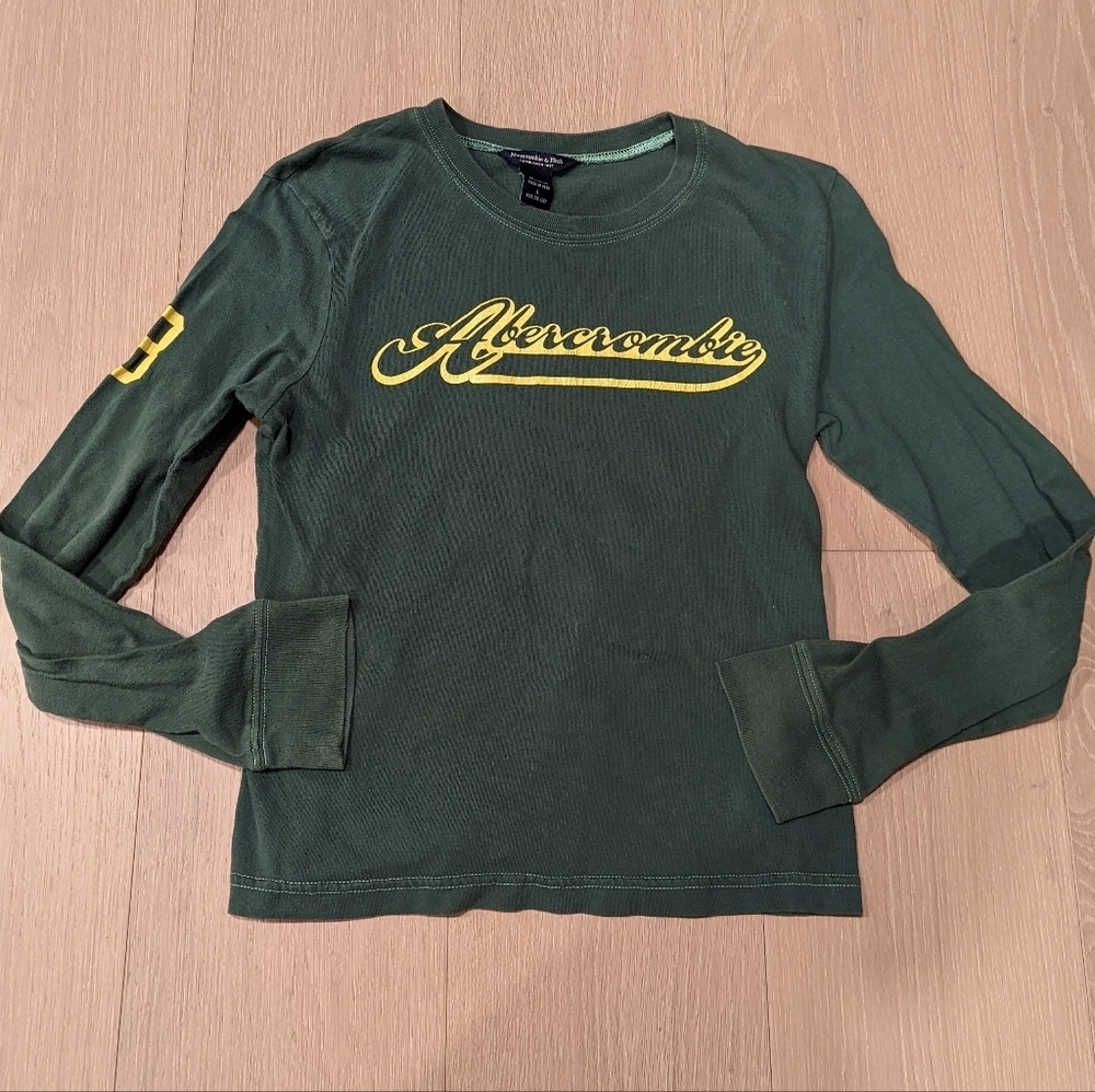 Y2K Abercrombie & Fitch Green Long Sleeve Shirt